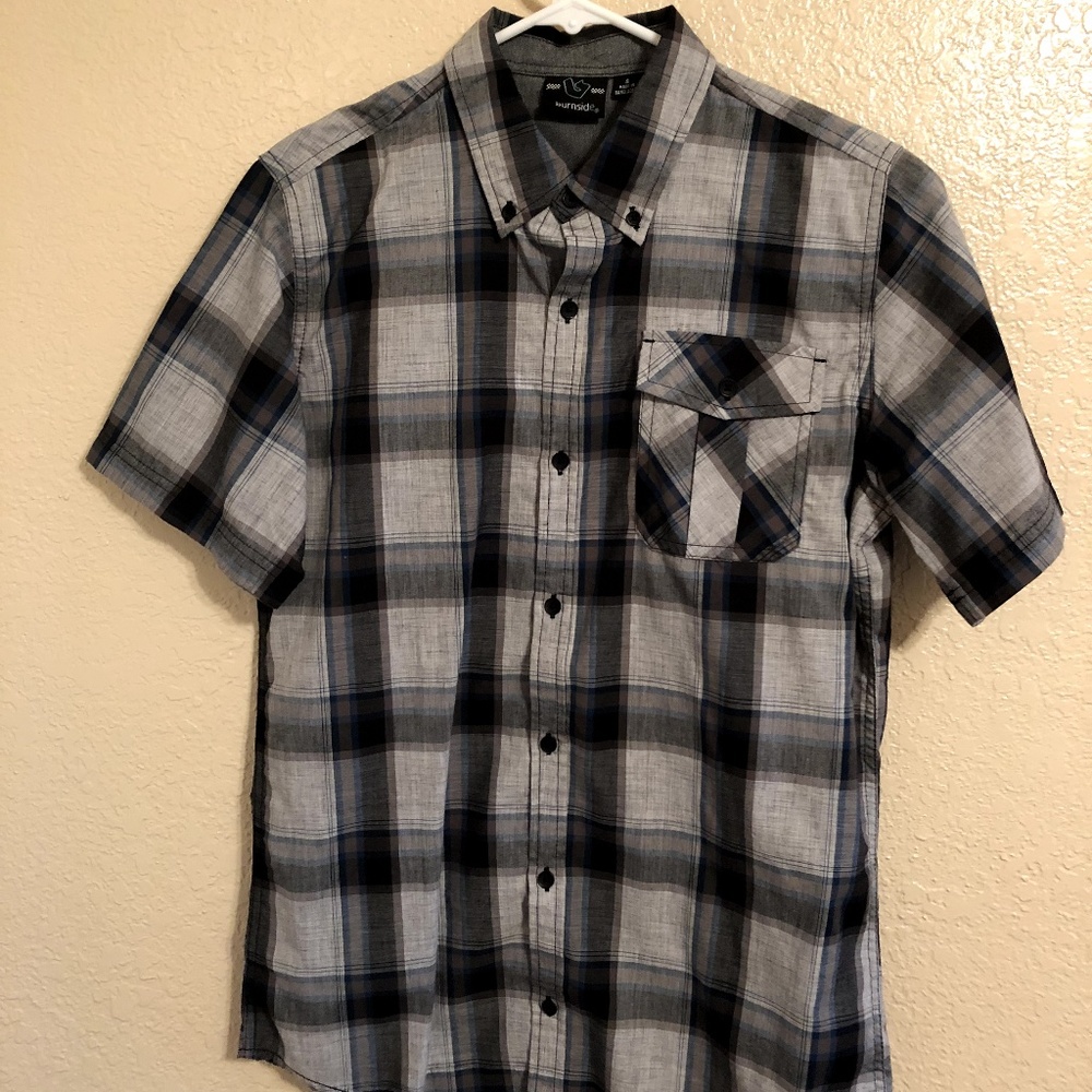 Button Down - Short Sleeve - Grey/Black